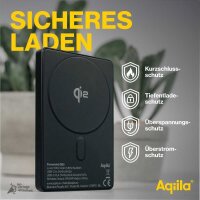 Aqiila® Qi2 wireless Powerbank 5.000 mAh schwarz
