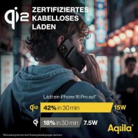 Aqiila® Qi2 wireless Powerbank 5.000 mAh schwarz