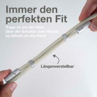 Aqiila® LANYARD Handykette Ladekabel sand, Kabellänge: 0,3 - 1,5 m, 60 Watt