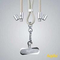 Aqiila® LANYARD Handykette Ladekabel sand, Kabellänge: 0,3 - 1,5 m, 60 Watt