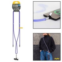 Aqiila® LANYARD Handykette Ladekabel lila,...