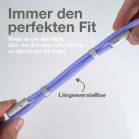 Aqiila® LANYARD Handykette Ladekabel lila, Kabellänge: 0,3 - 1,5 m, 60 Watt