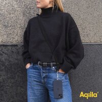 Aqiila® LANYARD Handykette Ladekabel schwarz, Kabellänge: 0,3 - 1,5 m, 30 Watt