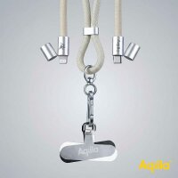 Aqiila® LANYARD Handykette Ladekabel sand, Kabellänge: 0,3 - 1,5 m, 30 Watt