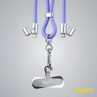 Aqiila® LANYARD Handykette Ladekabel lila, Kabellänge: 0,3 - 1,5 m, 30 Watt