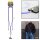 Aqiila® LANYARD Handykette Ladekabel lila, Kabellänge: 0,3 - 1,5 m, 30 Watt