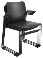 Topstar Besucherstühle Visit Lite RE10ASS schwarz Kunststoff, 4 St.