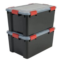 IRIS Ohyama AT-L BkR/C/D.Red Aufbewahrungsboxen 2x 50,0 l...