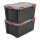 IRIS Ohyama AT-L BkR/C/D.Red Aufbewahrungsboxen 2x 50,0 l schwarz, transparent, rot 29,0 x 59,0 x 29,0 cm, 2 St.