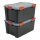 IRIS Ohyama AT-L BkR/C/D.Red Aufbewahrungsboxen 2x 50,0 l schwarz, transparent, rot 29,0 x 59,0 x 29,0 cm, 2 St.