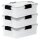 IRIS Ohyama Water Proof Aufbewahrungsboxen 3x 10,0 l transparent, schwarz 29,0 x 39,0 x 14,6 cm, 3 St.