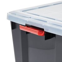 IRIS Ohyama AT-LD BkR/C/D.Red Aufbewahrungsboxen 2x 70,0 l schwarz, transparent, rot 29,0 x 59,0 x 38,0 cm, 2 St.