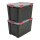 IRIS Ohyama AT-LD BkR/C/D.Red Aufbewahrungsboxen 2x 70,0 l schwarz, transparent, rot 29,0 x 59,0 x 38,0 cm, 2 St.