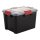 IRIS Ohyama AT-SD BkR/C/D.Red Aufbewahrungsbox 20,0 l schwarz, transparent, rot 29,0 x 39,0 x 26,0 cm, 1 St.
