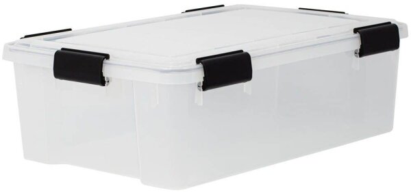 IRIS Ohyama Water Proof Aufbewahrungsbox 30,0 l transparent, schwarz 29,0 x 39,0 x 19,1 cm, 1 St.