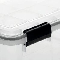 IRIS Ohyama Water Proof Aufbewahrungsbox 30,0 l transparent, schwarz 29,0 x 39,0 x 19,1 cm, 1 St.