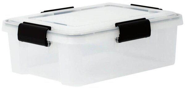 IRIS Ohyama Water Proof Aufbewahrungsbox 10,0 l transparent, schwarz 29,0 x 39,0 x 14,6 cm, 1 St.