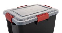 IRIS Ohyama AT-S BkR/C/D.Red Aufbewahrungsbox 10,0 l schwarz, transparent, rot 29,0 x 39,0 x 14,6 cm, 1 St.