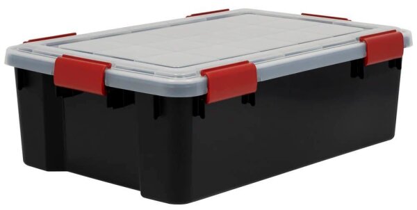 IRIS Ohyama AT-LS BkR/C/D.Red Aufbewahrungsbox 30,0 l schwarz, transparent, rot 29,0 x 39,0 x 19,1 cm, 1 St.