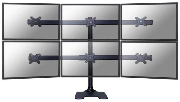 Neomounts Monitor-Halterung FPMA-D700DD6 schwarz für 6 Monitore, Tischständer