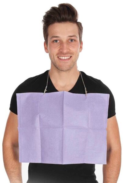 HYGOSTAR Patientenservietten lila 2-lagig 46,0 x 33,0 cm, 125 St.