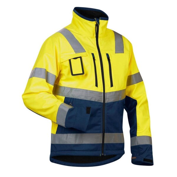 BLAKLÄDER® unisex Warnjacke 4900 gelb, marine Größe XL