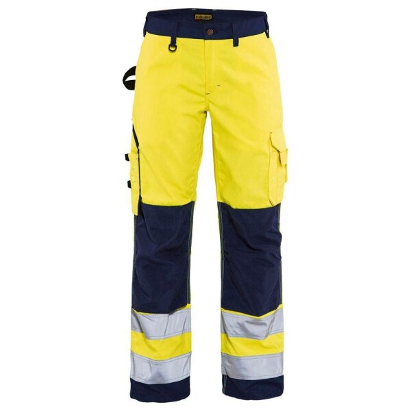 BLAKLÄDER® Damen Warnschutzhose 7155 gelb, marine Größe 20
