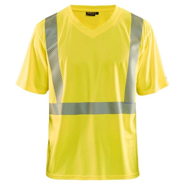 BLAKLÄDER® unisex Warnschutz Shirt 3386 gelb Größe 6XL, 1 St.