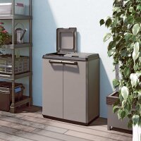 WIHEDÜ Mülltrenner Outdoor 2x 110,0 l grau/schwarz, 1 St.