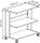 Kerkmann Pragma Bürowagen grau 3 Ebenen 76,0 x 42,0 x 72,5 cm