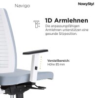 Nowy Styl Bürostuhl Navigo Stoff grau, Gestell...