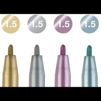 FABER-CASTELL Pitt Artist Pen Metallic Lackmarker...