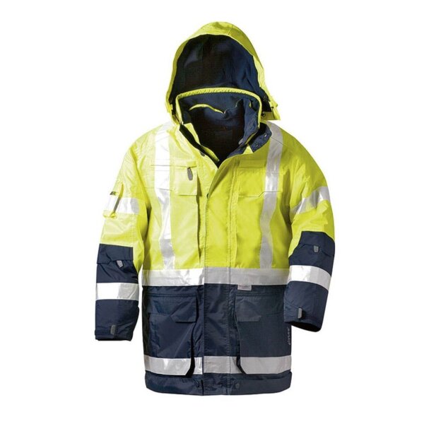 elysee® Herren Warnjacke WALLACE gelb, marine Größe L