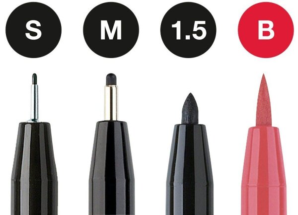 FABER-CASTELL Pitt Artist Pen  Handlettering-Set farbsortiert, 1 St.
