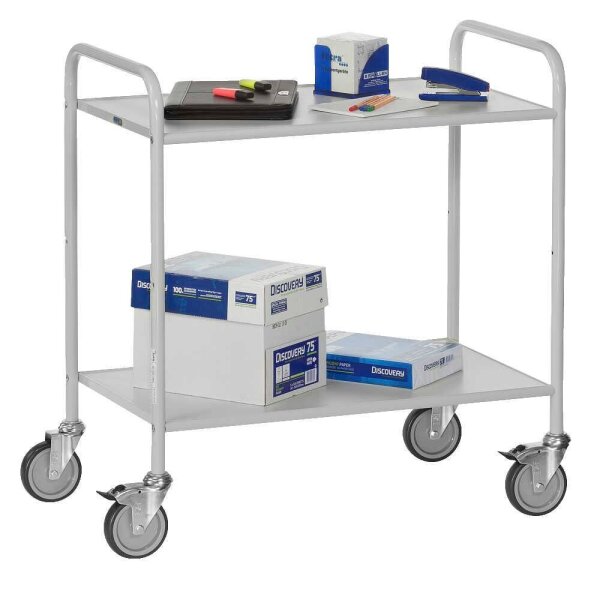 fetra 4880 Bürowagen grau 2 Ebenen 53,5 x 90,0 x 92,5 cm