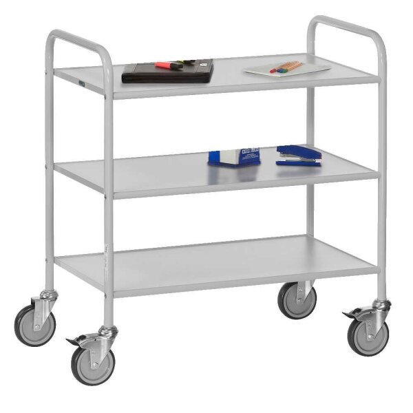 fetra 4882 Bürowagen grau 3 Ebenen 53,5 x 90,0 x 92,5 cm