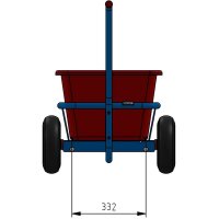 fetra Handwagen 4101L blau 59,6 x 140,1 x 77,7 cm