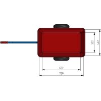fetra Handwagen 4101L blau 59,6 x 140,1 x 77,7 cm