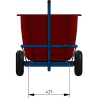 fetra Handwagen 4102L blau 68,2 x 156,6 x 77,7 cm