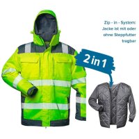elysee® unisex Warnjacke Winter RUFUS gelb, grau...