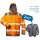 elysee® unisex Warnjacke Winter NIKLAS orange, grau Größe 2XL