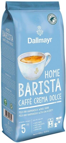 Dallmayr Home Barista Caffè Crema Dolce Kaffeebohnen, mild, 1 kg