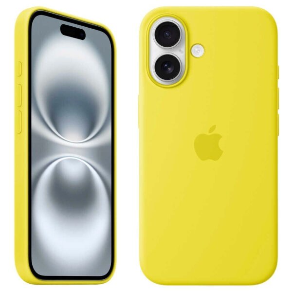 Apple Silikon Case mit MagSafe Handy-Cover für Apple iPhone 16 sternfrucht