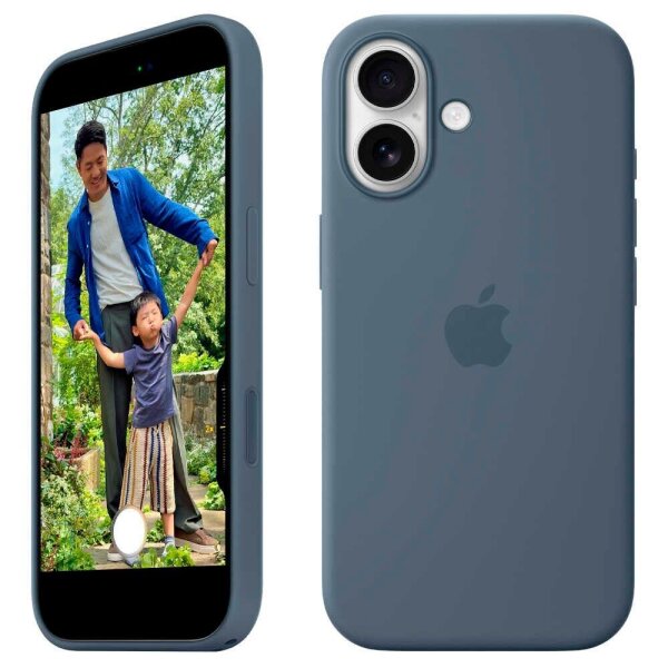 Apple Silikon Case mit MagSafe Handy-Cover für Apple iPhone 17 maritimblau