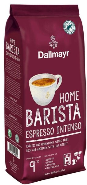 Dallmayr Home Barista Espresso Intenso Kaffeebohnen, kräftig, 1 kg