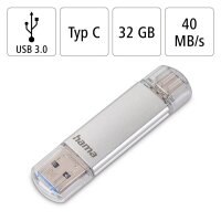 hama USB-Stick C-Laeta silber 32 GB, 1 St.