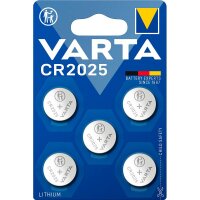 VARTA Knopfzellen CR2025 Lithium 3,0 V, 5 St.