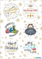HERMA Aufkleber Weihnachtsmitive, 12 Etiketten