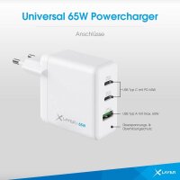 XLAYER Powercharger 65W Ladeadapter weiß, 65 Watt