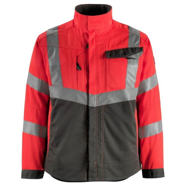 MASCOT® unisex Warnjacke Oxford  rot, anthrazit Größe 4XL